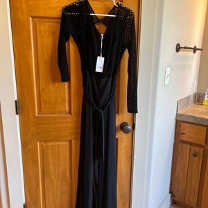 Black Formal Jumpsuit with long sleeves